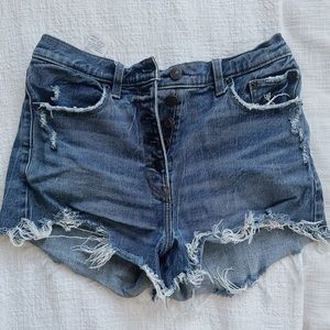 Abercrombie distressed denim shorts